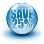 save 25 percent