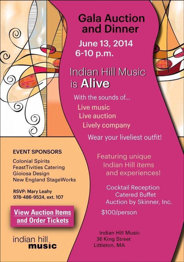 Indian Hill Music's Gala Auction Colonial Spirits