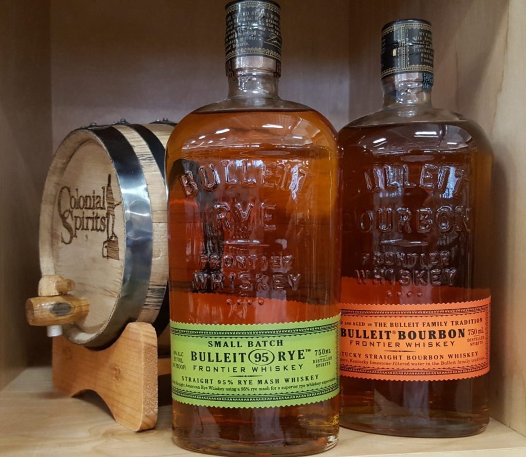 Bulleit Bourbon and Rye Colonial Spirits