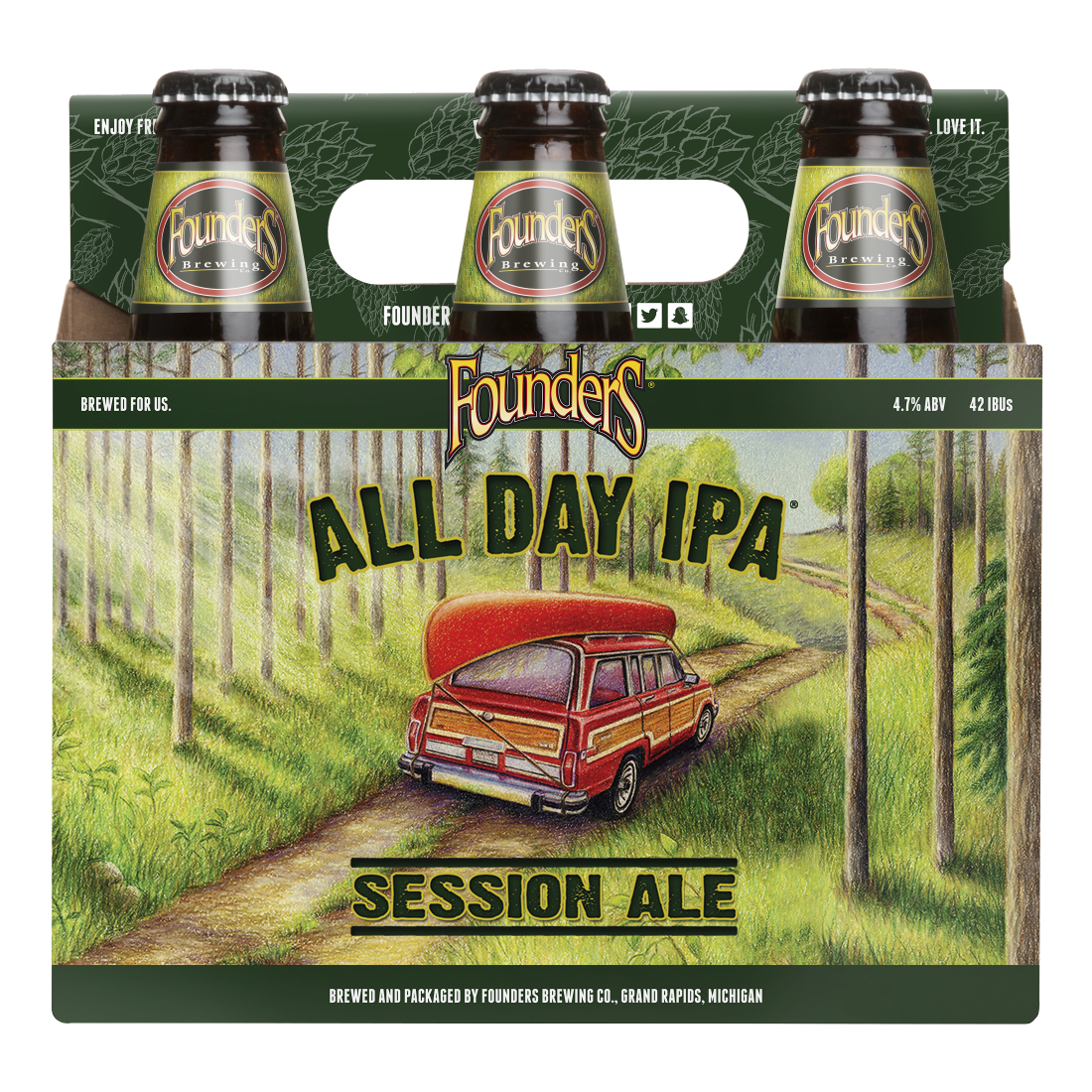 Founders All Day IPA 6-pack Bottles - Colonial Spirits 